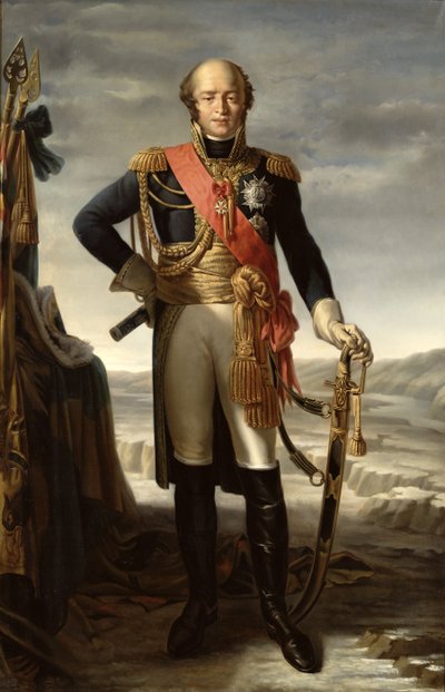 Porträt von Louis Nicolas Davout (1770-1823) Prinz von Eckmuhl, Herzog von Auerstädt und Marschall von Frankreich, ca. 1852 von Tito Marzocchi de Belluci